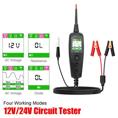 Automotive Circuit Tester Diagnostic Tool P100 2M 12V 24V Power Circuit Probe Kit Voltage/Resistant Tester