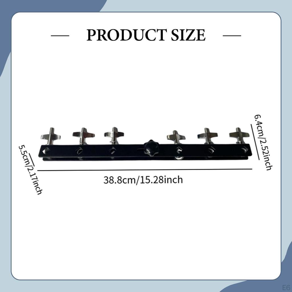 Bass Drum Cowbell Holder Bracket Rack Mount Adjustment Mounting System Support Stand Extended Frame