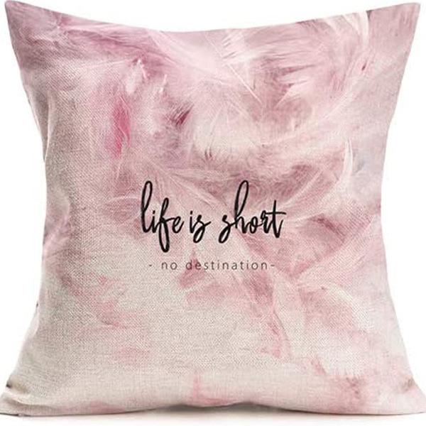 Popular Green Plant Linen Pillowcase Modern Simple Home Sofa Living Room Pillow Cushion