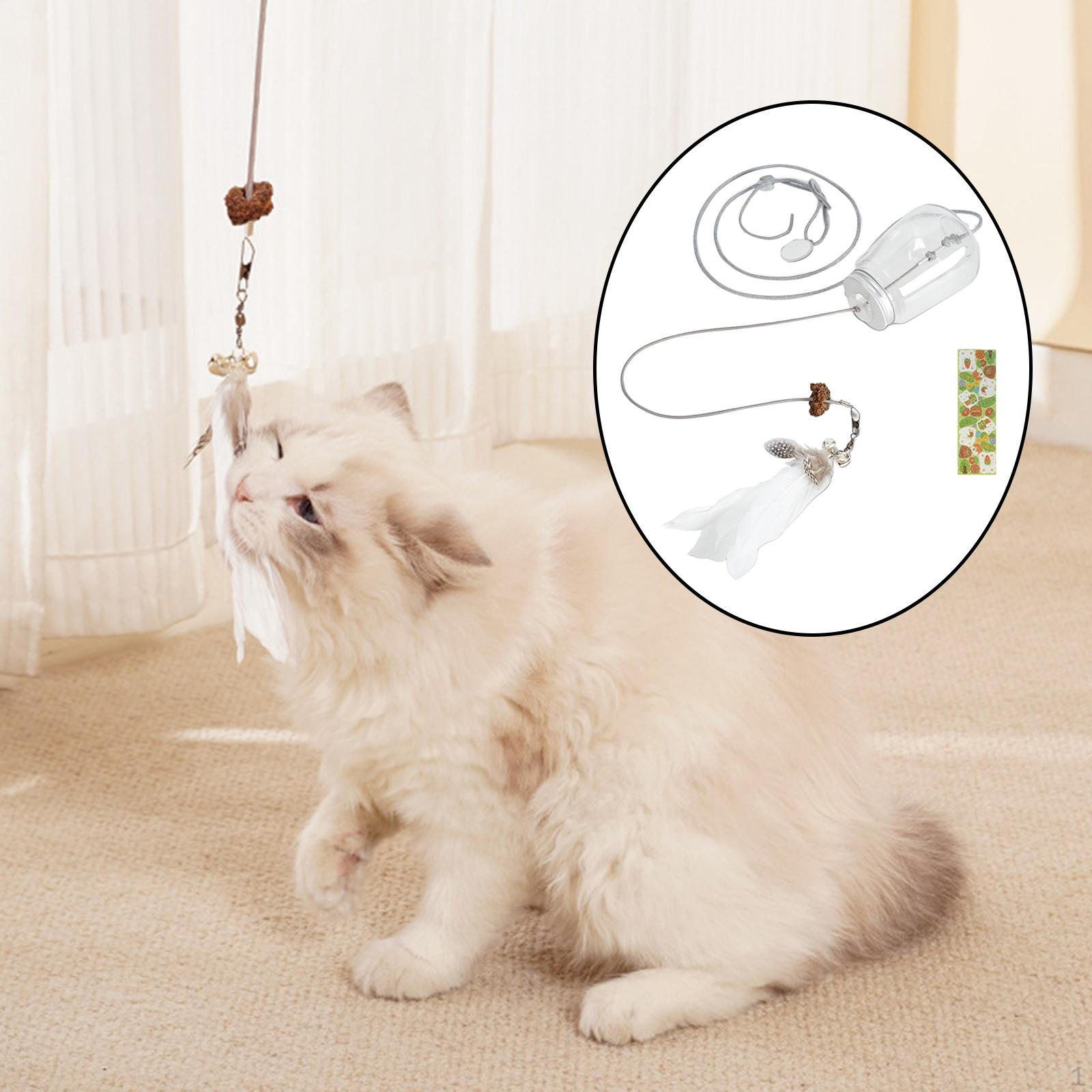 Cats Leaking Food Toy, Cat Interactive Teaser Ceiling Hanging Treat Dispenser