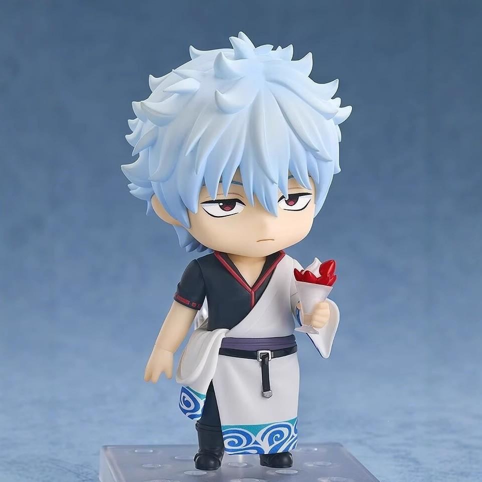 Figura de Arcilla Versión Q de Sakata Gintoki de Gintama 10cm PVC Acción Coleccionable Para Fans de Anime