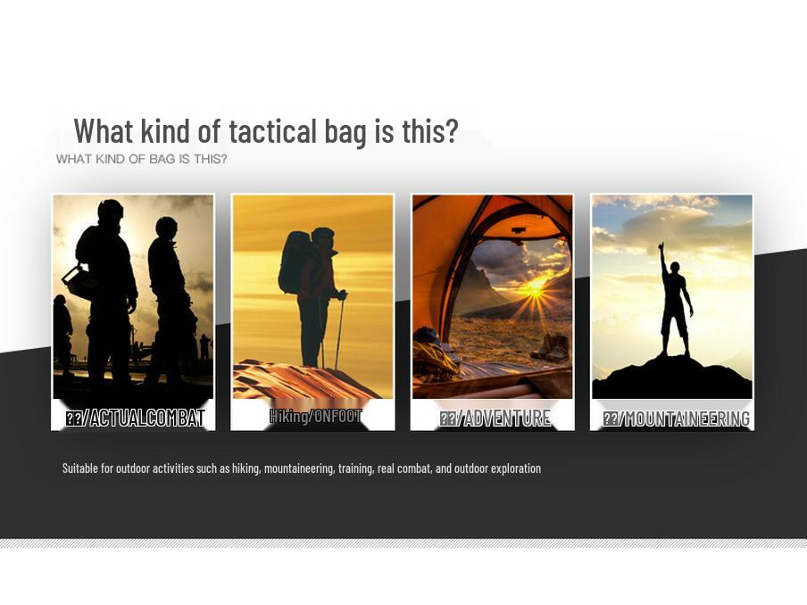 Men's Large Outdoor Mountaineering Backpack, Multifunctional Travel and Storage Bag