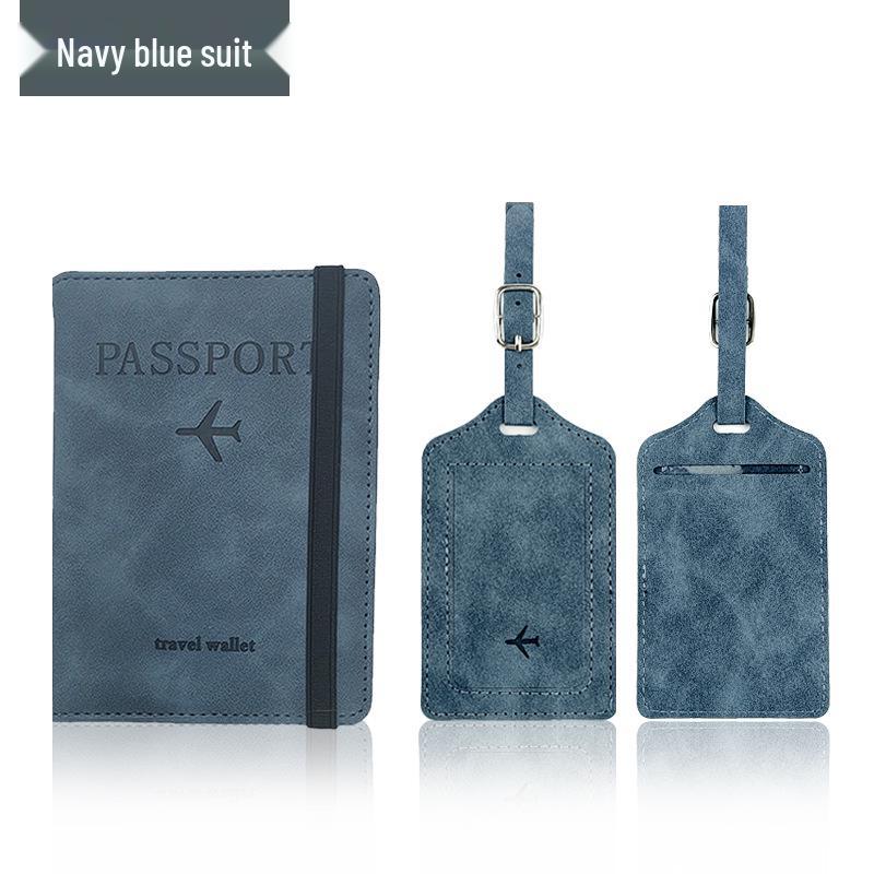 Multi-Color Luggage Tag & Anti-Magnetic Passport Holder Set