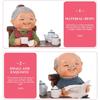 Anniversary Elderly Figurines, Miniature Figures Grandma Grandpa Statue Small Fairies Figurines for Grandparents Parents Anniversary Wedding Home