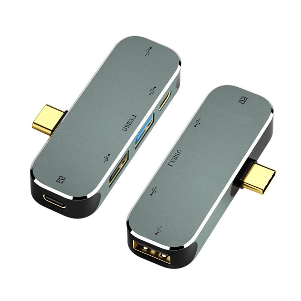 PC Type-C Hub Multi Port Expansion 3.55mm PD100W USB3.0/USB2.0/USB3.1 HDMI-Compatible Laptop Splitter