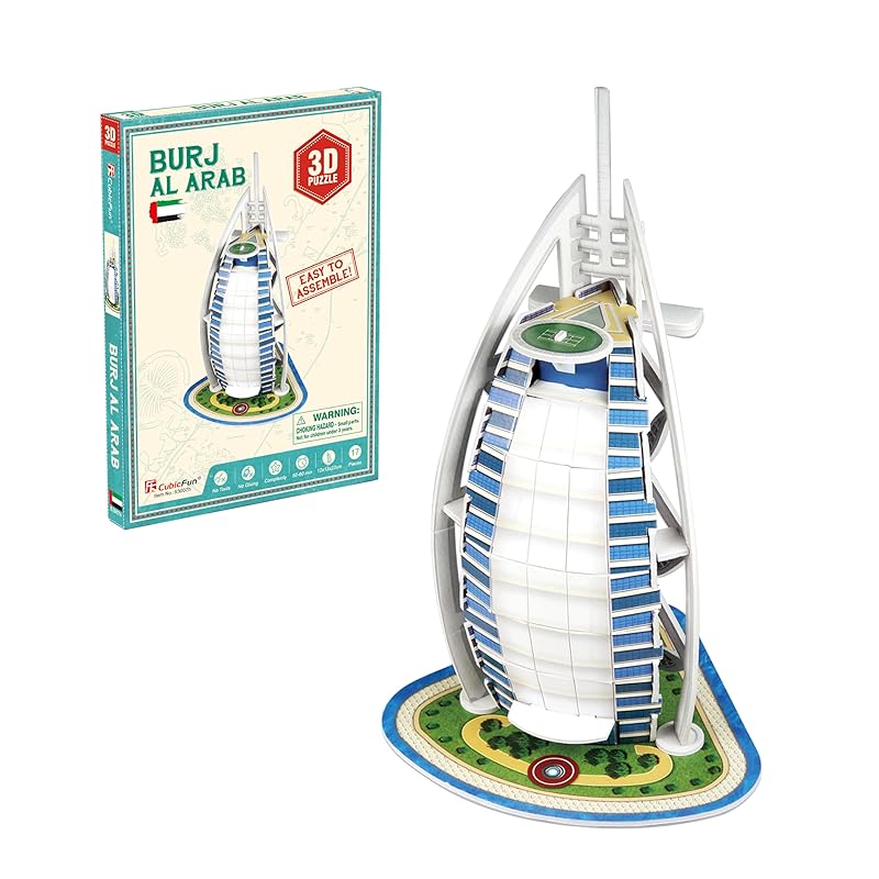 

cubic fan burj al arab mini model 3D puzzle paper Crafts S3007h child