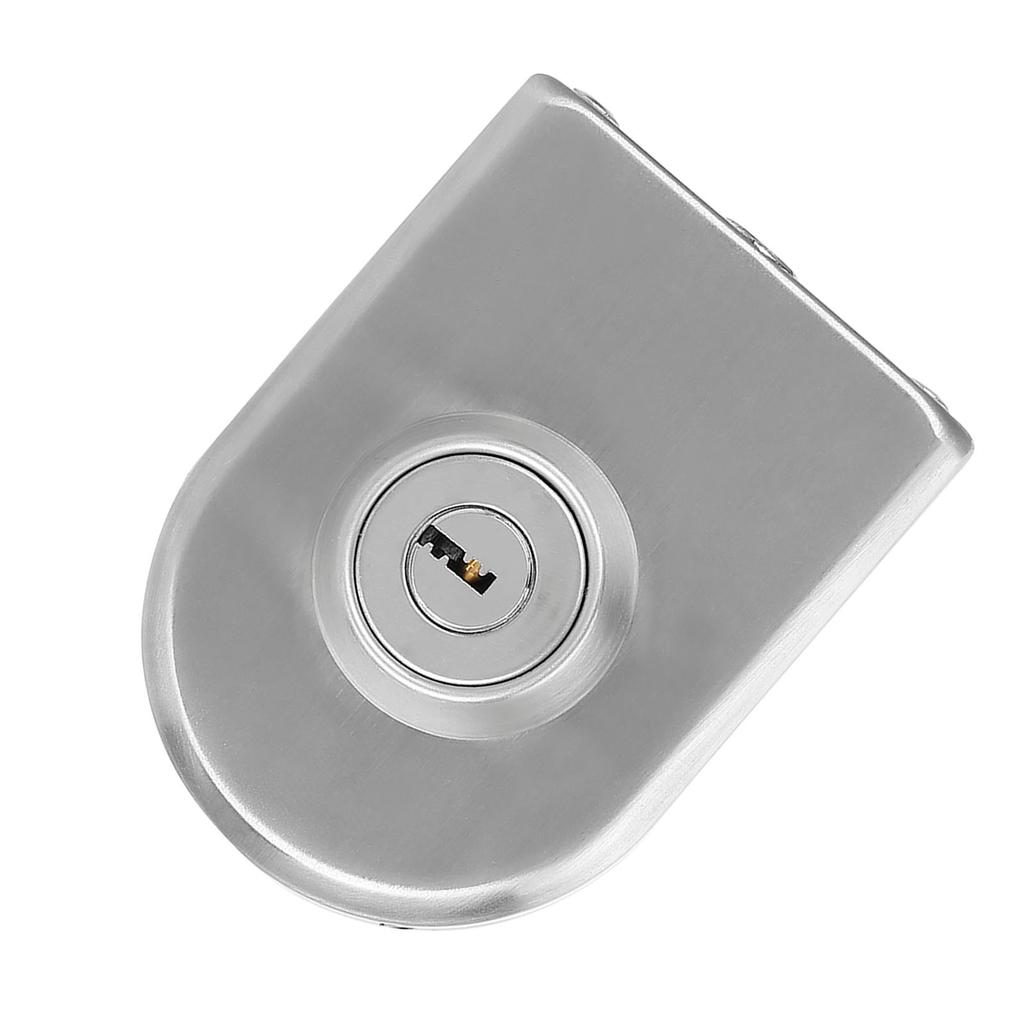 Stainless Iron Single Glass Door Lock Latch Semi‑Circular Home Office Security Accessory