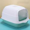 Cat Litter Box Cat Litter Basin Semi- Enclosed Box with Cat Litter Scoop Toilet for Training Cats To Clean Pet