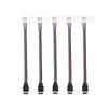 5Pcs 5050 Led Rgb Strip Light Connector 4 Pin Conductor Strip To Controller Jumper Solderless Clip On Pigtail Power Adapter