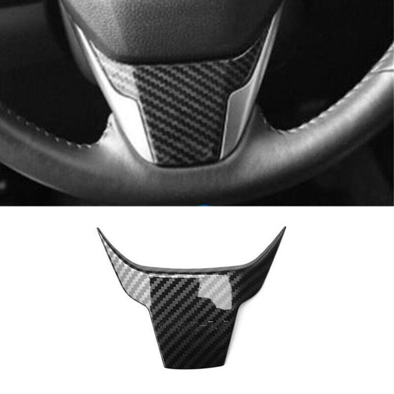 Carbon Fiber Car Steering Wheel Decor Cover Trim For Honda CR-V CRV 2017-