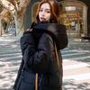 Chaqueta acolchada de algodón holgada de invierno para mujer, parka con capucha cálida de gran tamaño, abrigo impermeable