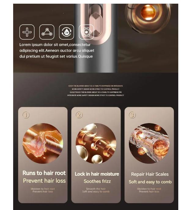 2024 2200 Вт Фен с низким уровнем излучения — фото 6