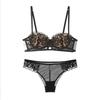 French Embroidered Lace Underwear Thin Cotton Half Cup Small Breasts Gathered Bra Big Anti-sagging Sexy Bra