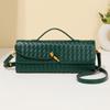 Woven Baguette Bag Fashionable Hand-Held Dinner Bag Versatile Single Shoulder Oblique Span Bag Women'S Niche High Sense