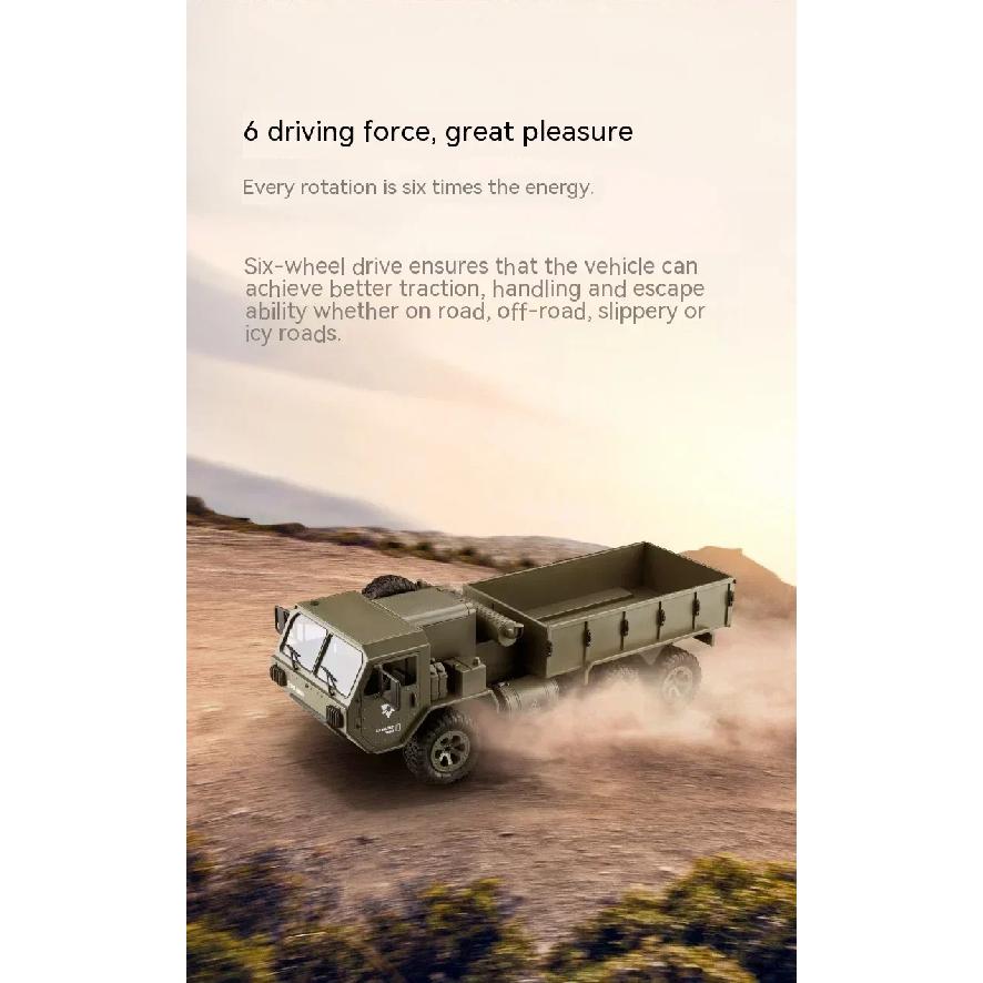 FY004A 45cm Rc Crawler Truck Remote Control Vehicle Model 6x6 Drive Optional Camera Toys for Boy Military Model Gift