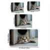 1 x Anti-Ermüdungs-Küchenteppich, verspielter Katzen-Designdruck, wasserdicht, rutschfest, dick gepolstert, Küchenmatte, strapazierfähig, bequeme Stehmatte für die Küche