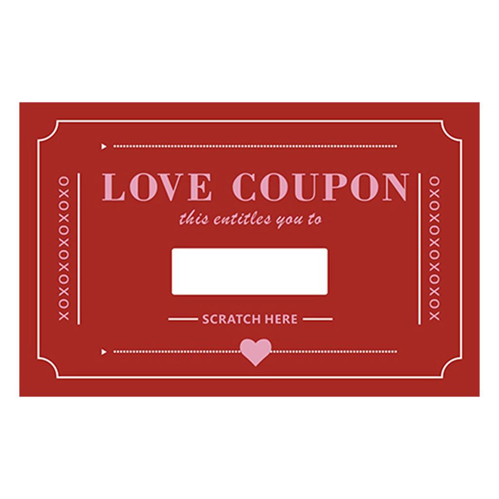 30Pcs Scratch-Off Love Coupons Multi-Purpose Couple Scratch Off Cards Dating Scratching Card Anniversary Creative Gifts