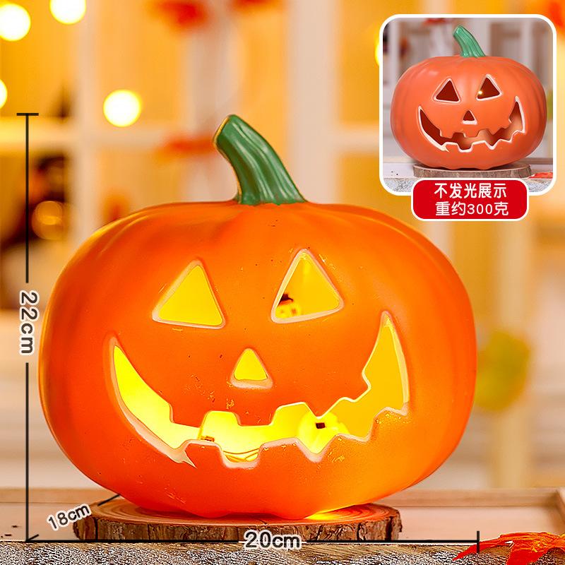 Halloween Pumpkin Lantern Shopping Mall Yard Shop Decoration Scene Arrangement Ornament Luminous Big Pumpkin