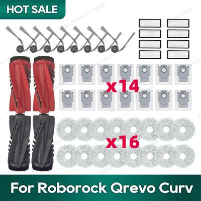 Compatible for Roborock Qrevo Curv / Edge Accessories Hepa Filter Rag Dust Bag Replacement Parts