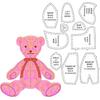 Memory Bear Template Ruler Set with Instructions - Memory Bear Sewing Patterns Template, Acrylic Template Quilting Cutting Set for Sewing Bear