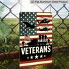 2D Flat 1pc Metal Wall Decor Sign - Aluminium, Veterans Tribute, Rustic Metal, Ideal for Independence Day & Memorial Day Decor, Wall Hanging for