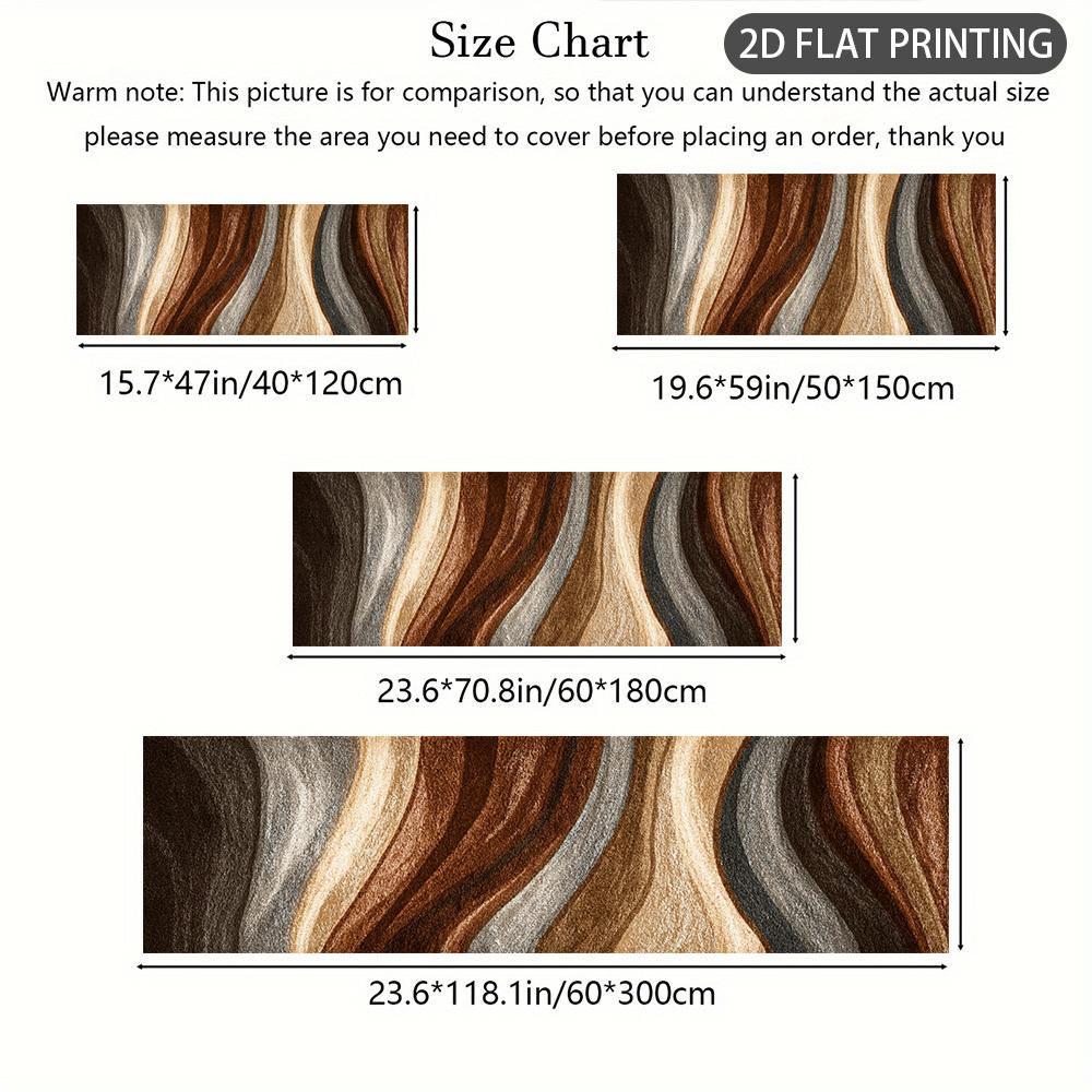 1Pcs Modern Minimalist Brown Non-Slip Washable Area Rug Runner for Entryway, Living Room, Bedroom & Patio
