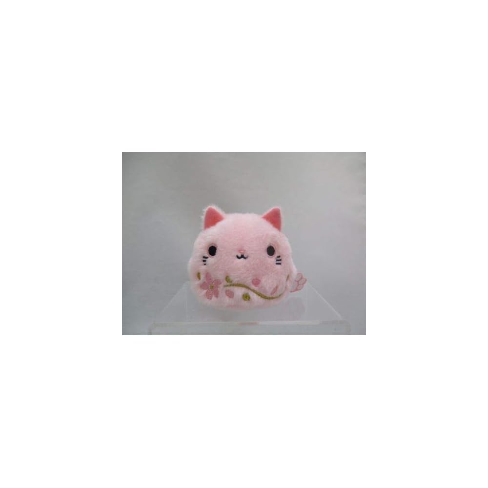 Sanei Boeki Original Plush Cat Dango Sakura 7.5x6x7cm Animal Toy