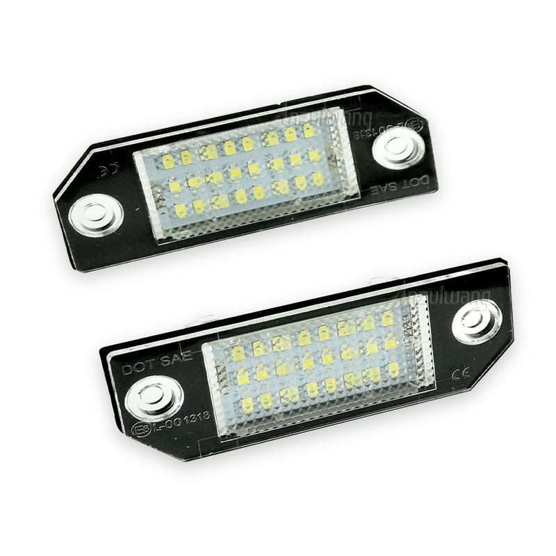 Fit For Ford Focus 2 MK2 03-08 C-MAX Car License Plate Lights 12V LED White Number Lamps Plate Light Tail Signal Lamp Assembly
