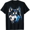 Husky Motif Pet Illustration Dog Husky T-Shirt for Men Women Kids