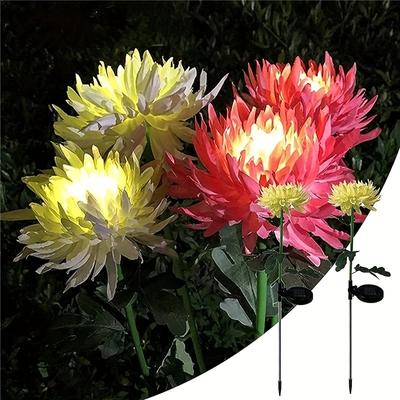 1 Solarleuchten Solar Künstliche Chrysantheme Lichter LED Outdoor Garten Terrasse Simulation Blume Rasen Licht Dekoration Landschaftsbeleuchtung