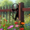 Metal Alien Sign Peeping Around Alien Silhouette Sign Garden Decor Flip-off Alien Decoration for Outdoor Yard Tree Fence Post