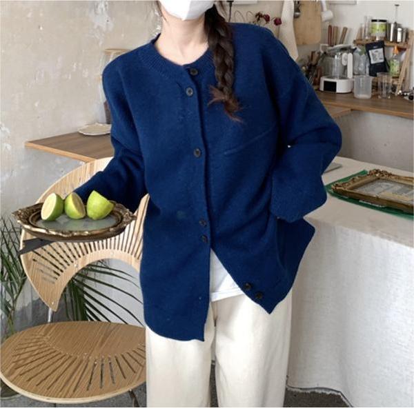 Autumn Winter Korean Loose Export Cardigan Sweater Womenswear Coat Knit Top