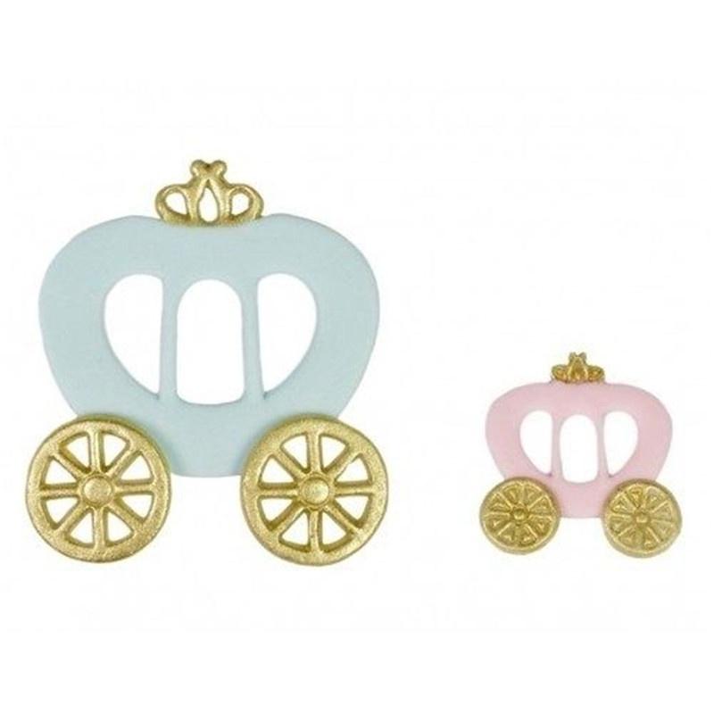 3 Pcs/set Princess Carriage Print Plunger Fondant Cake Mold Plastic Cookie Cutter