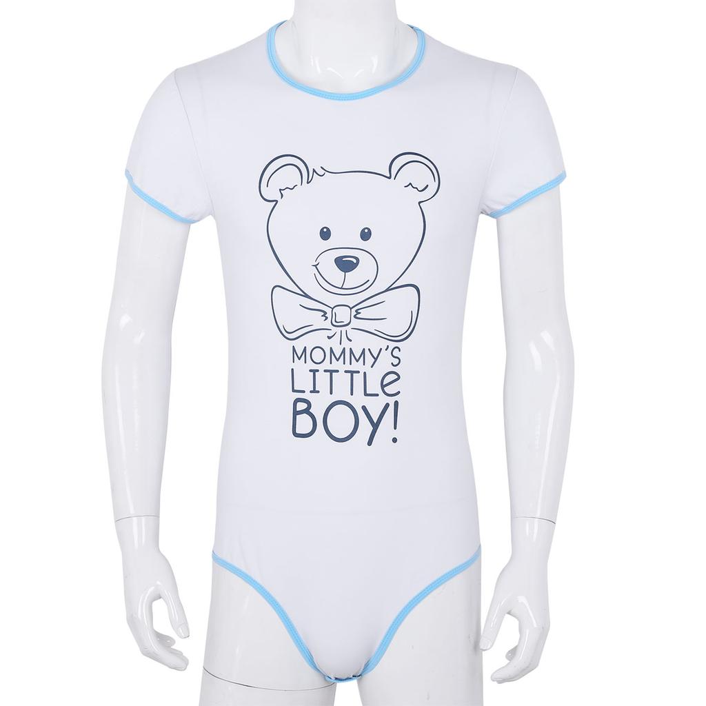Moggemol Men/'s Short Sleeve Press Botton Crotch Shirts Leotard Bodysuit Romper Undershirts Tank Top Pajamas