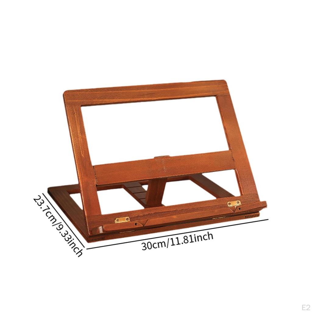 Wooden Book Stand Tabletop Rest Simple Portable Multifunctional Practical Laptop Rack Reading