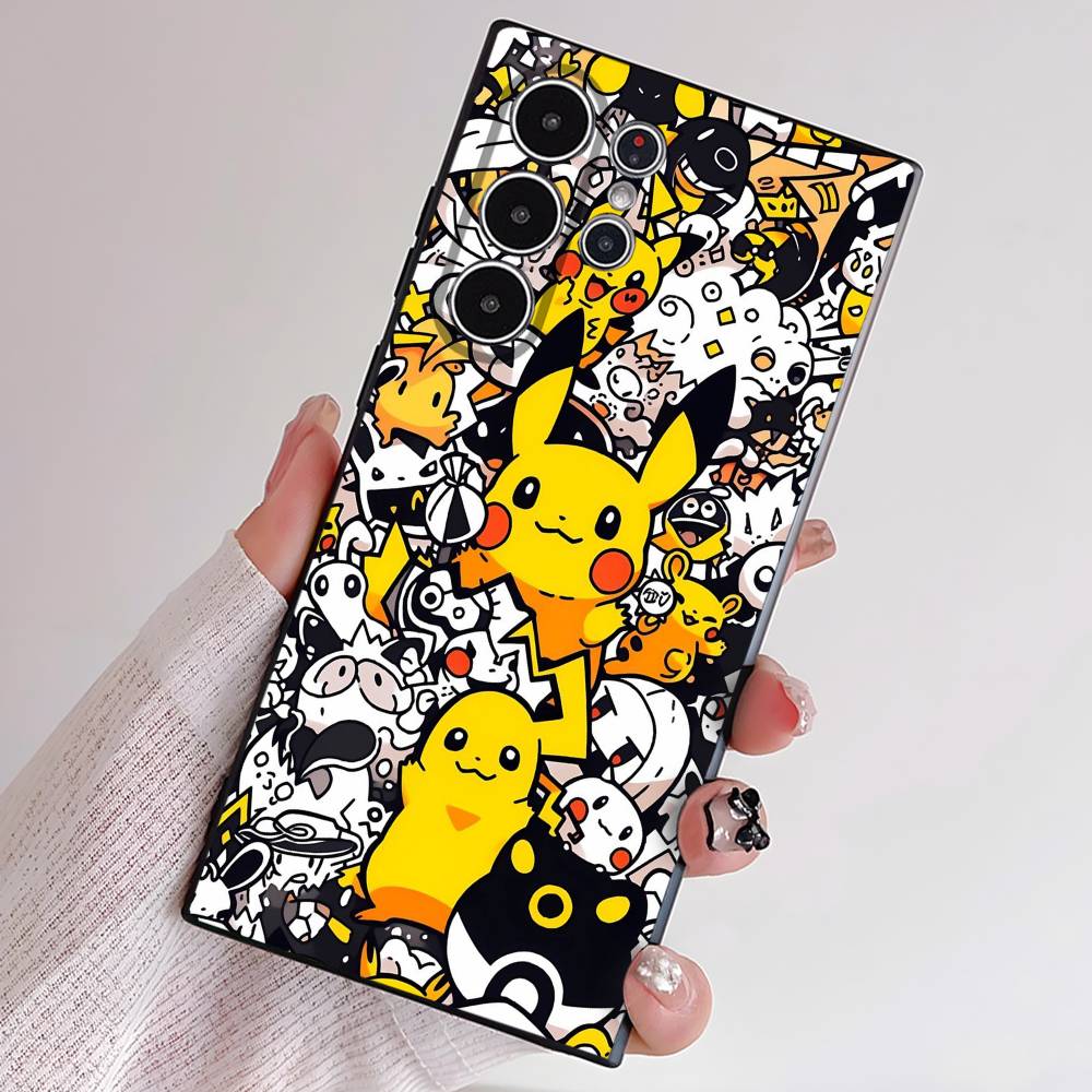 Cartoon Pokemon Anime Phone Case Samsung S21 S22 S23 S24 S25 FE Plus Ultra TPU Soft To Skin-friendly Case