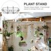 1Pcs Iron Plant Stand Black Hanging Planter Pot Flowerpot Holder Metal Flower Rack Wall Mounted Balcony Garden Tabletop