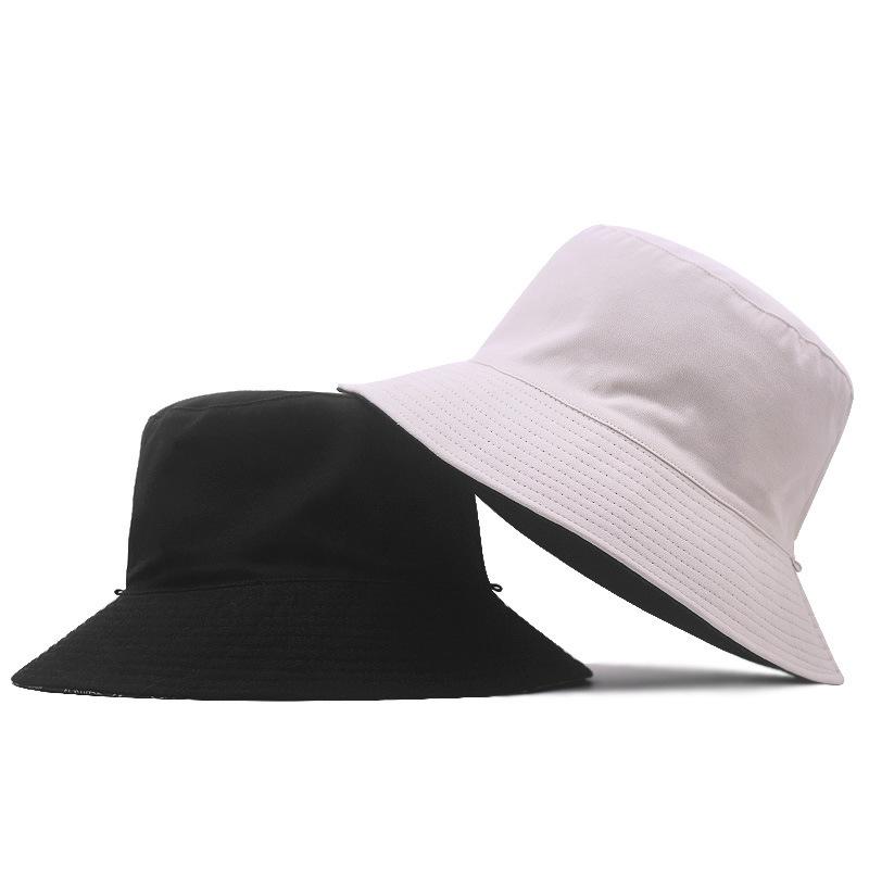 Big Head Man Large Size Bucket Hats 60-63cm Plus Size Summer Fisherman Cap Cotton Panama UPF50+ Sun Protection Double Sides Wear