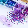 Nail Art Glitter Sequins 3D Holographic Metallic Pentagram Shaped Sequins