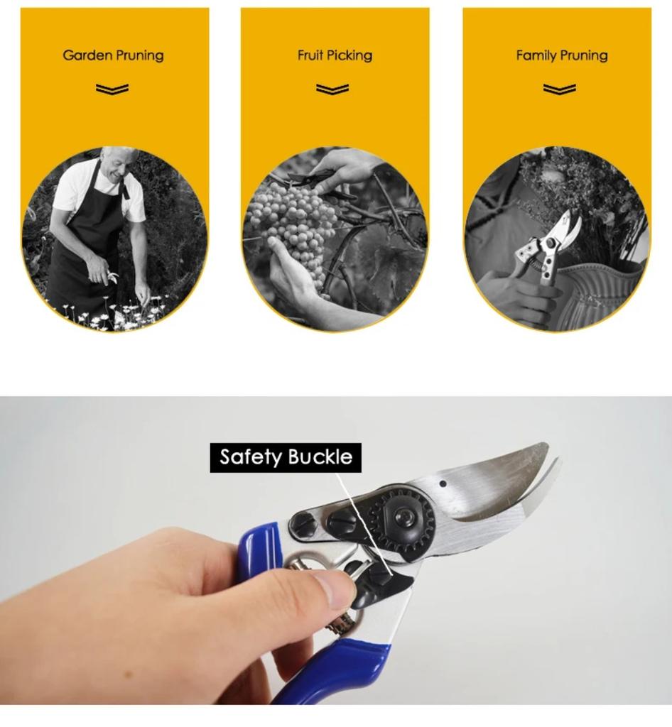 Professional Garden Pruning Shears Horticulture Hand Pruner Shrub Scissors for Efficient Branch Cutting In Orchards And Plants
