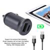 Portable Dual USB Port Fast Car Phone Charger Support for QC3.0