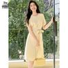 Women's Short Sleeve Mid-Length Versatile Dress