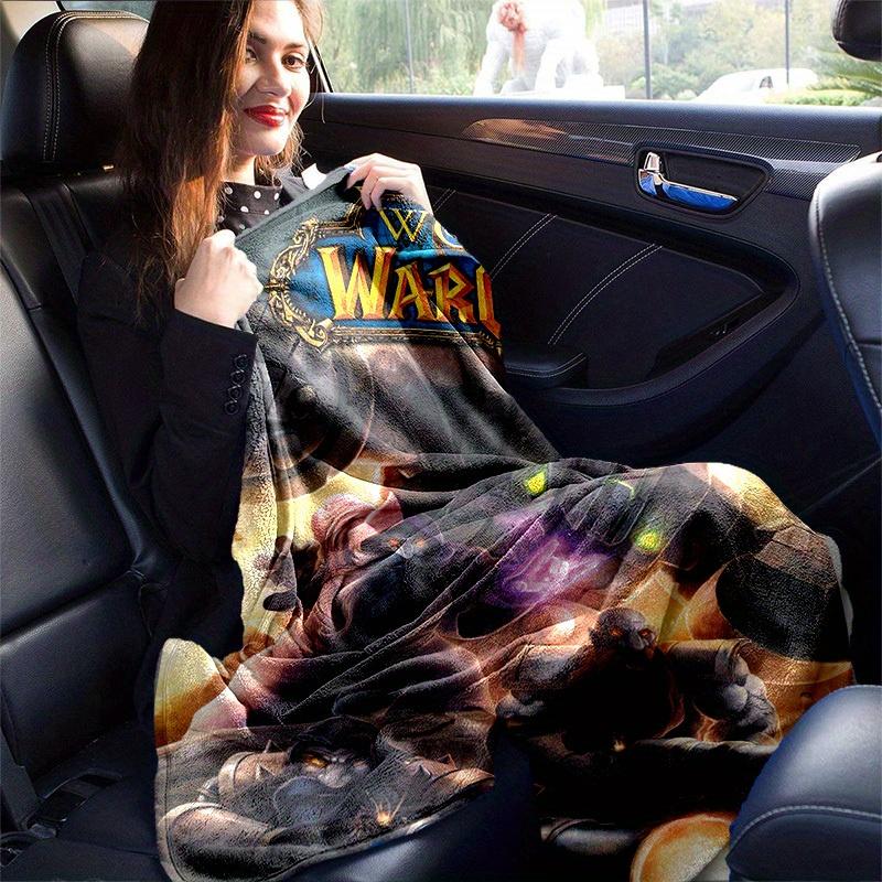 1pc World of Warcraft-Inspired Home Decor: Cozy Flannel Blanket, Perfect Gift for Bedroom, Living Room, Travel, Camping, Car, Beach, Office Naps, Idea
