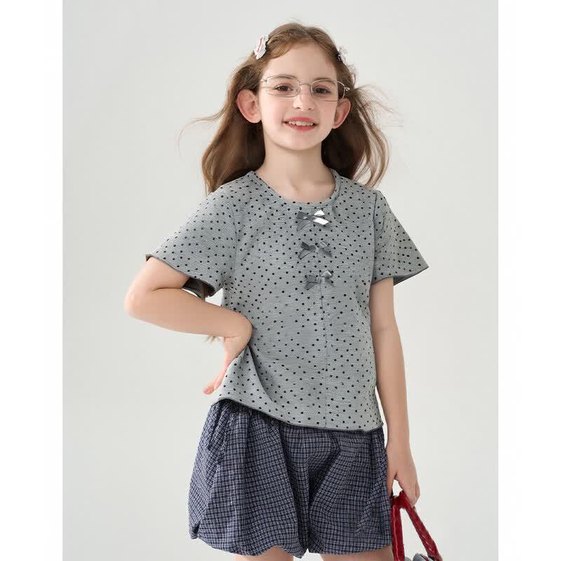 

Montagut Girls Summer Polka Dot Short Sleeve T-Shirt 165