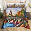 Bridge Landscape Digital Printing Duvet Cover Set For Kids Boys Girls Polyester Bedding Set Double Single Size With Pillowcase