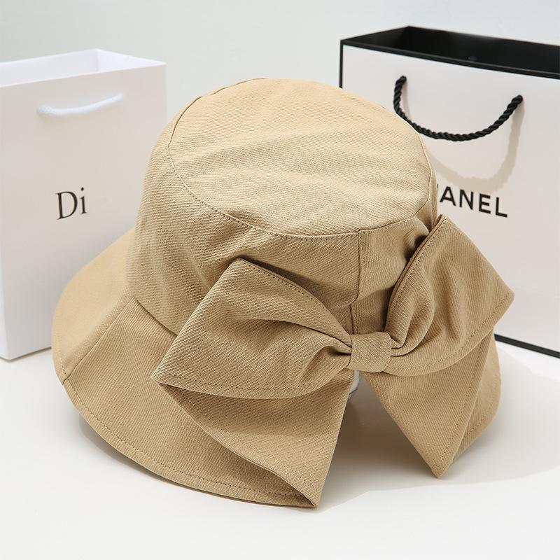 Sunshade, sunscreen, face enhancing, small bucket hat, women's bow fishing hat, multiple colors to choose from