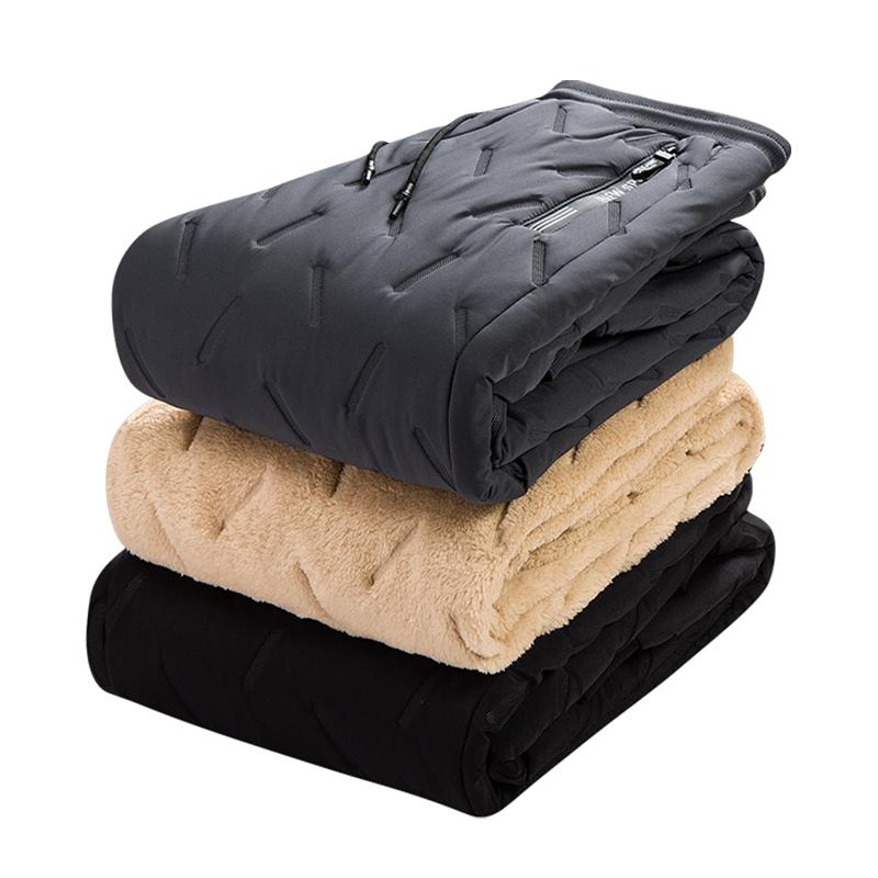 Značka Zimní Teplé Fleecové Bavlněné Kalhoty Pánské Vojenské Volné Kapsáčové Kalhoty Ležérní Sportovní Kalhoty Nadměrná Velikost Silné Pánské Kombinézy Kalhoty