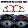 Car Carbon Fiber Center Instrument Panel Decorative Frame Panel Cover Trim Stickers For BMW E46 M3 1998-2005 Accessoire Voiture