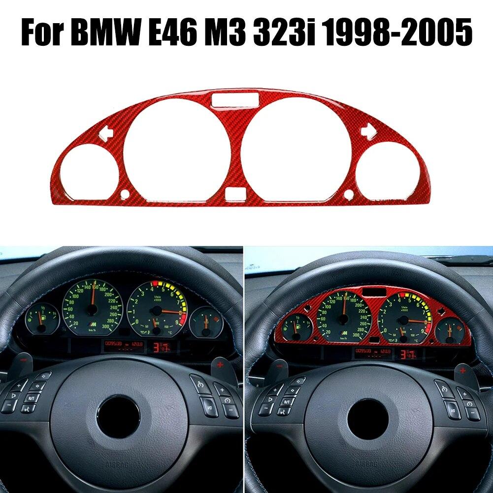 Car Carbon Fiber Center Instrument Panel Decorative Frame Panel Cover Trim Stickers For BMW E46 M3 1998-2005 Accessoire Voiture