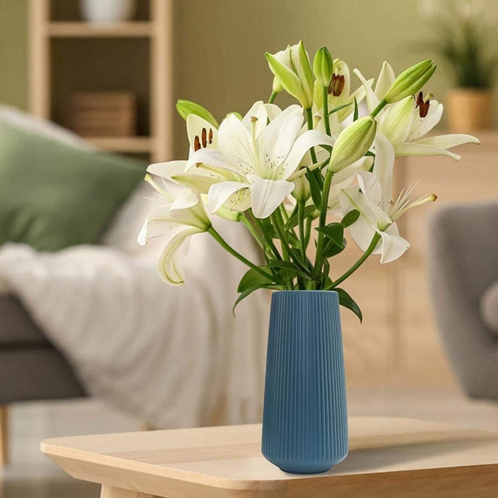 Plastik Çiçek Vazosu Modern Dekoratif Çiçek Vazosu Ev Oturma Odası Masa Dekoru için